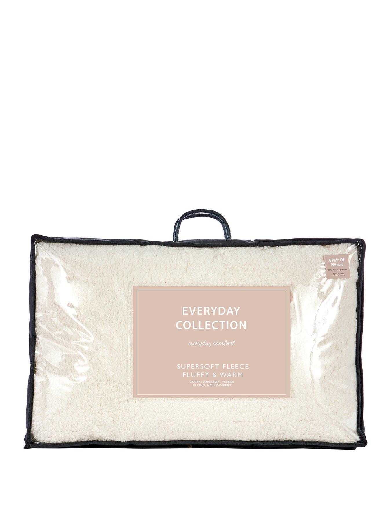 Image 1 of 4 of The Very Collection Super Soft Teddy Fleece Pillows (Pair)
