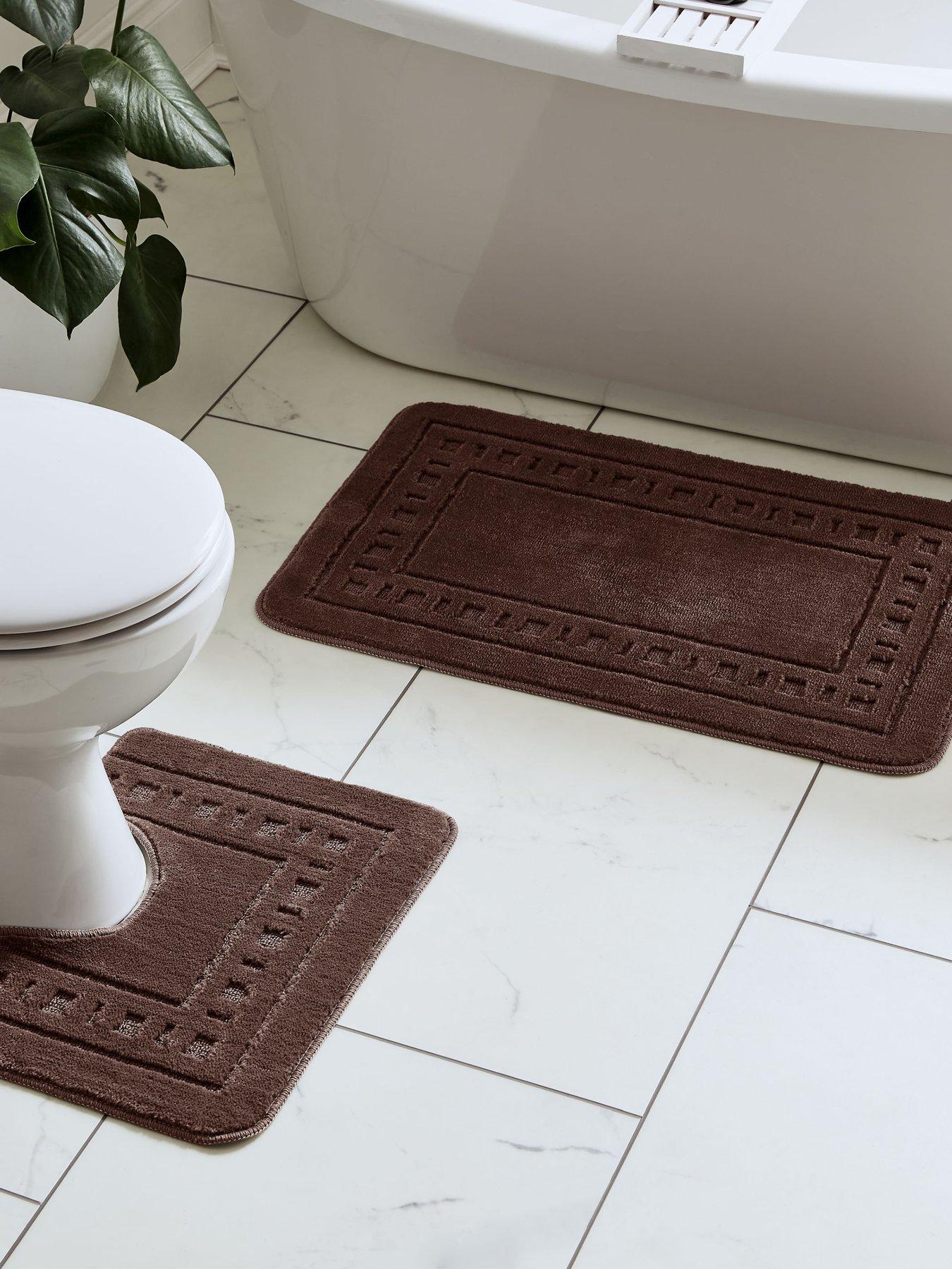 Catherine Lansfield Armoni Bath and Pedestal Mat Set