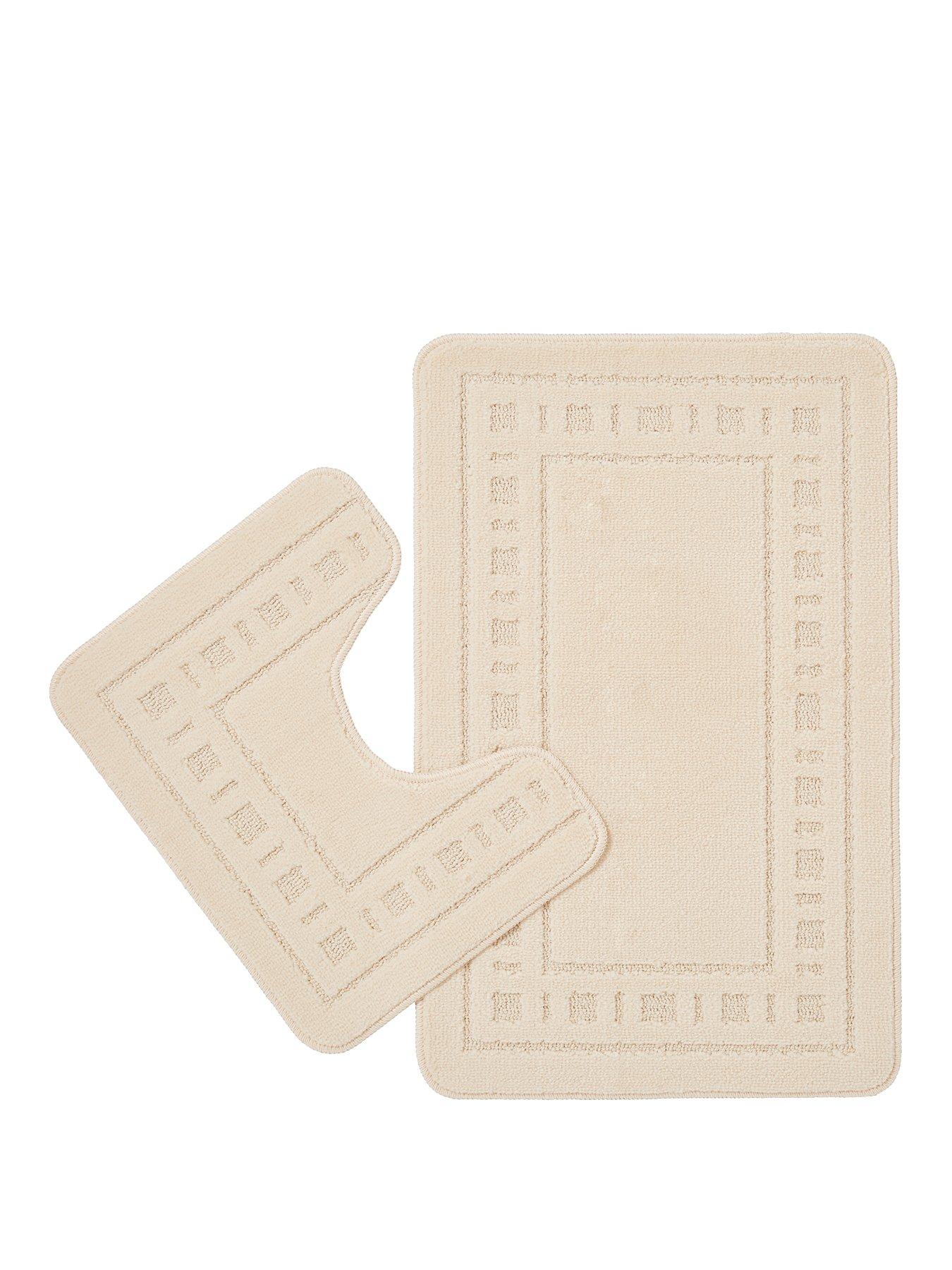 Catherine Lansfield Armoni Bath and Pedestal Mat Set