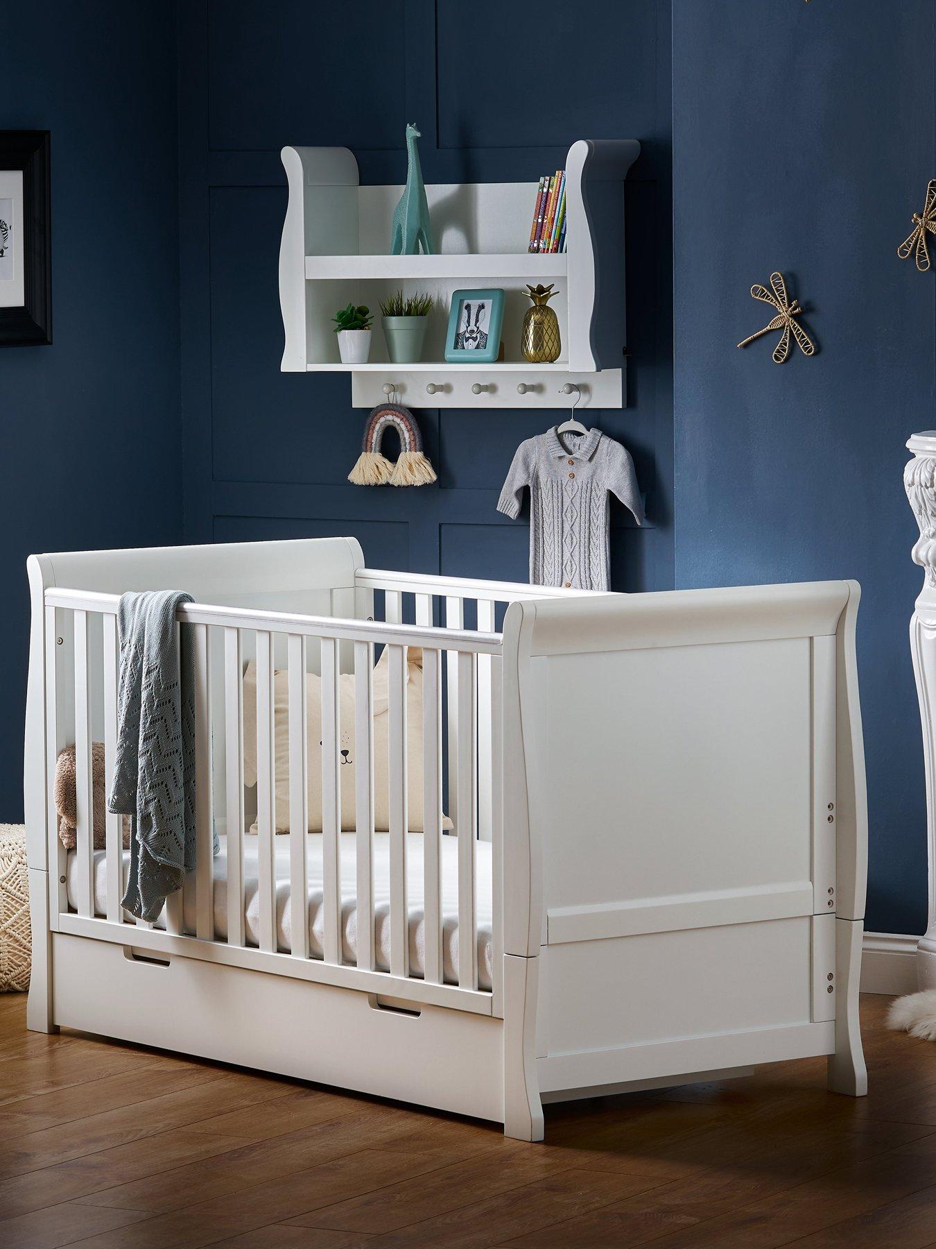 Image 1 of 7 of Obaby Stamford Classic Sleigh Cot Bed