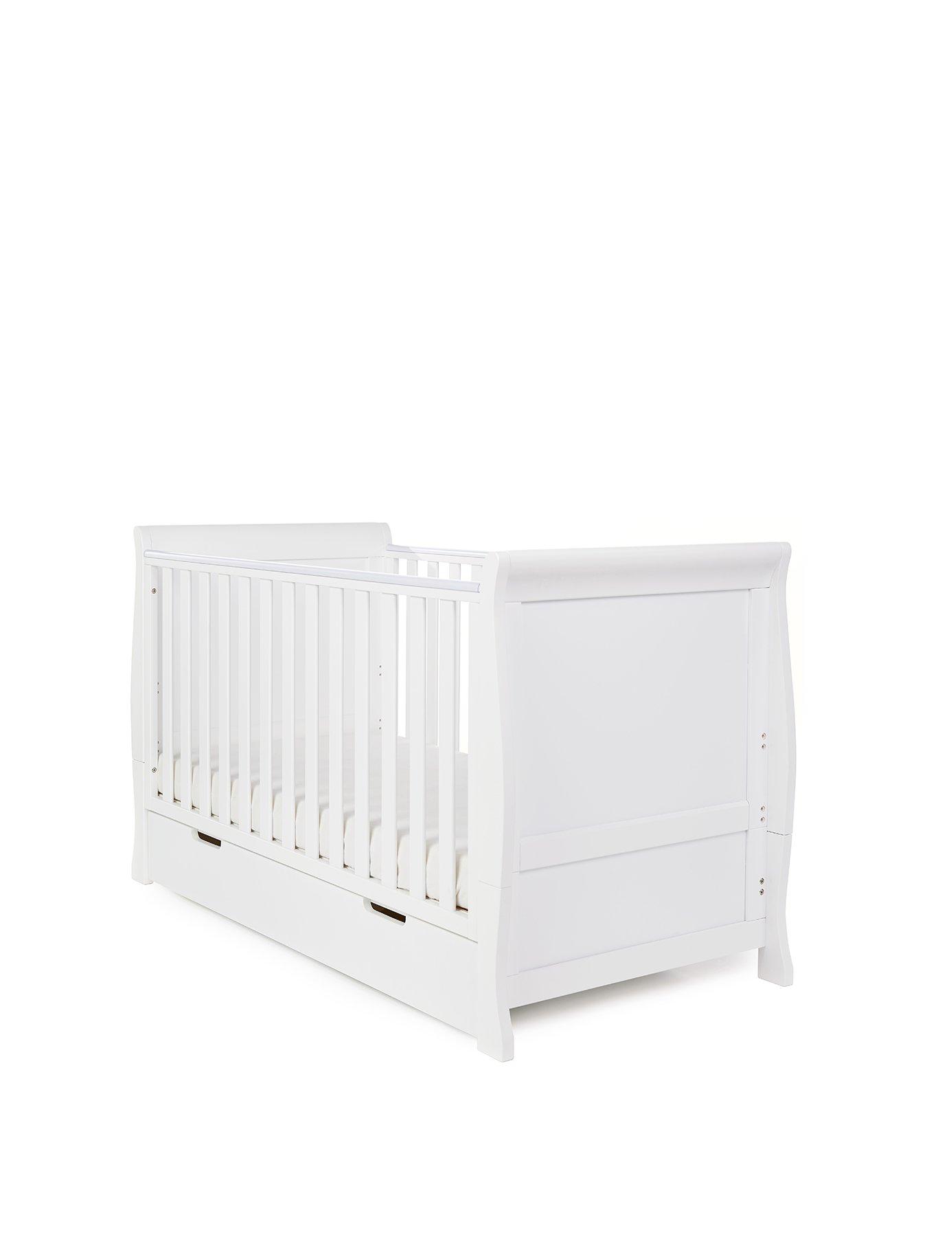  image of obaby-stamford-classic-sleigh-3-piece-nursery-furniture-set