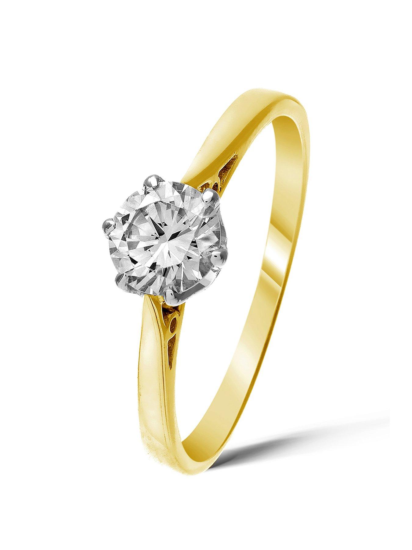 undefined 9 Carat Yellow Gold 50 Point Solitaire Ring