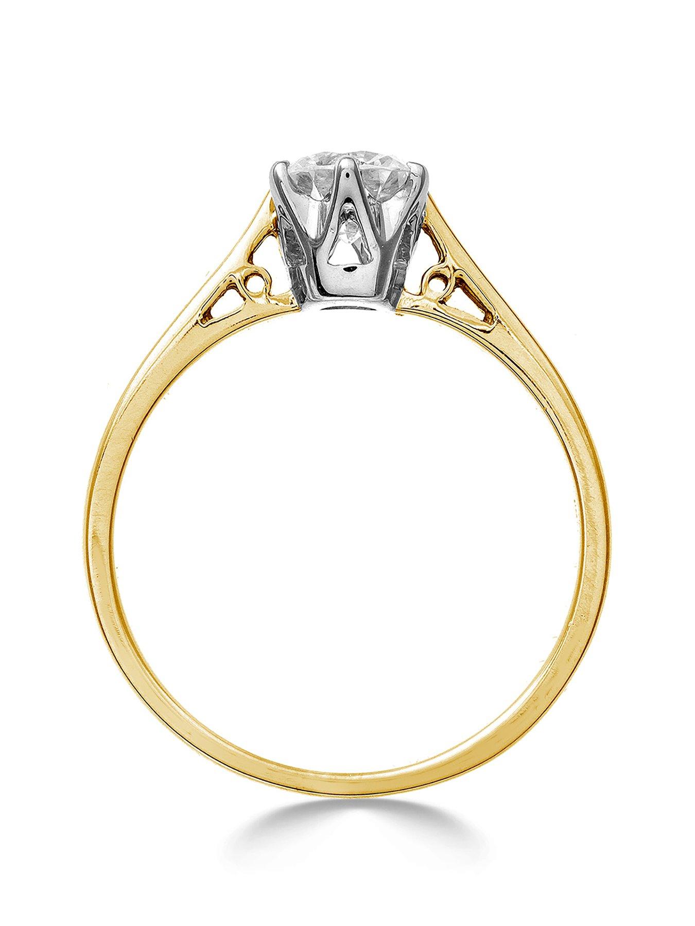 Image 2 of 5 of Love DIAMOND 9 Carat Yellow Gold 50 Point Solitaire Ring