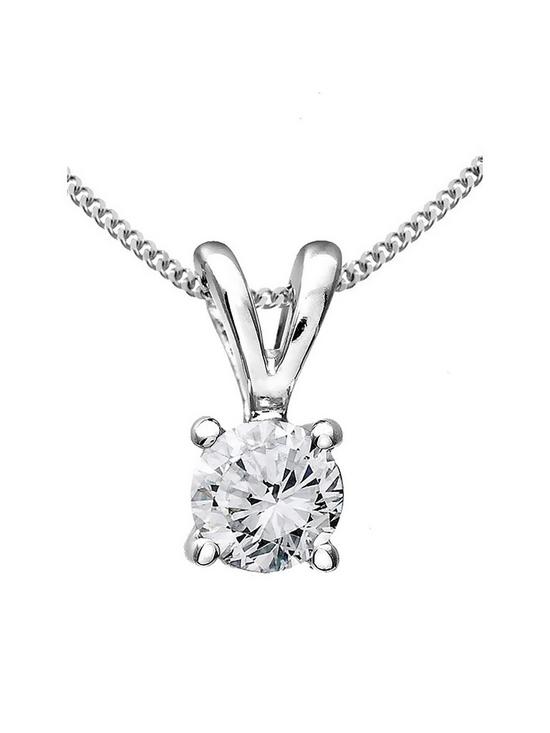 front image of love-diamond-9-carat-white-gold-33-point-diamond-solitaire-necklace