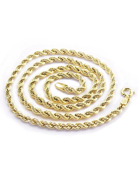 front image of love-gold-9-carat-yellow-gold-rope-chain