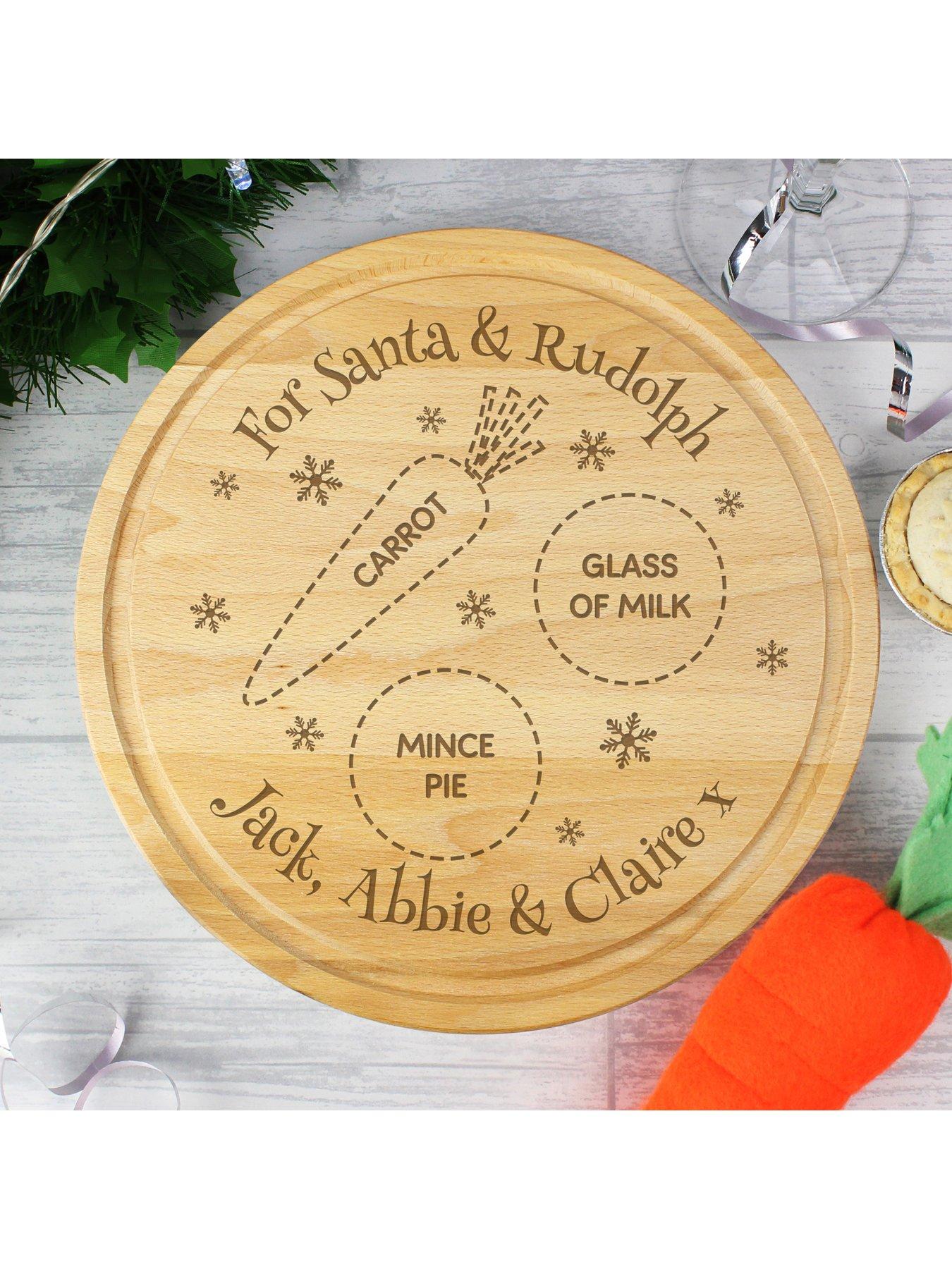 Image 3 of 3 of The Personalised Memento Company Personalised Christmas Eve Wooden Santa Board