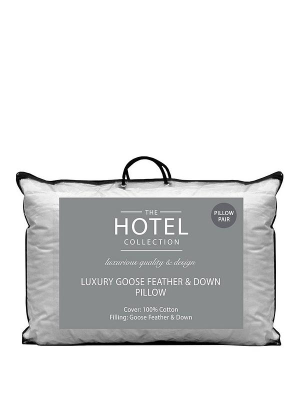2 x Luxury 100% Duck Feather Pillows Hotel Quality Extra Filling UK Stock Pair 