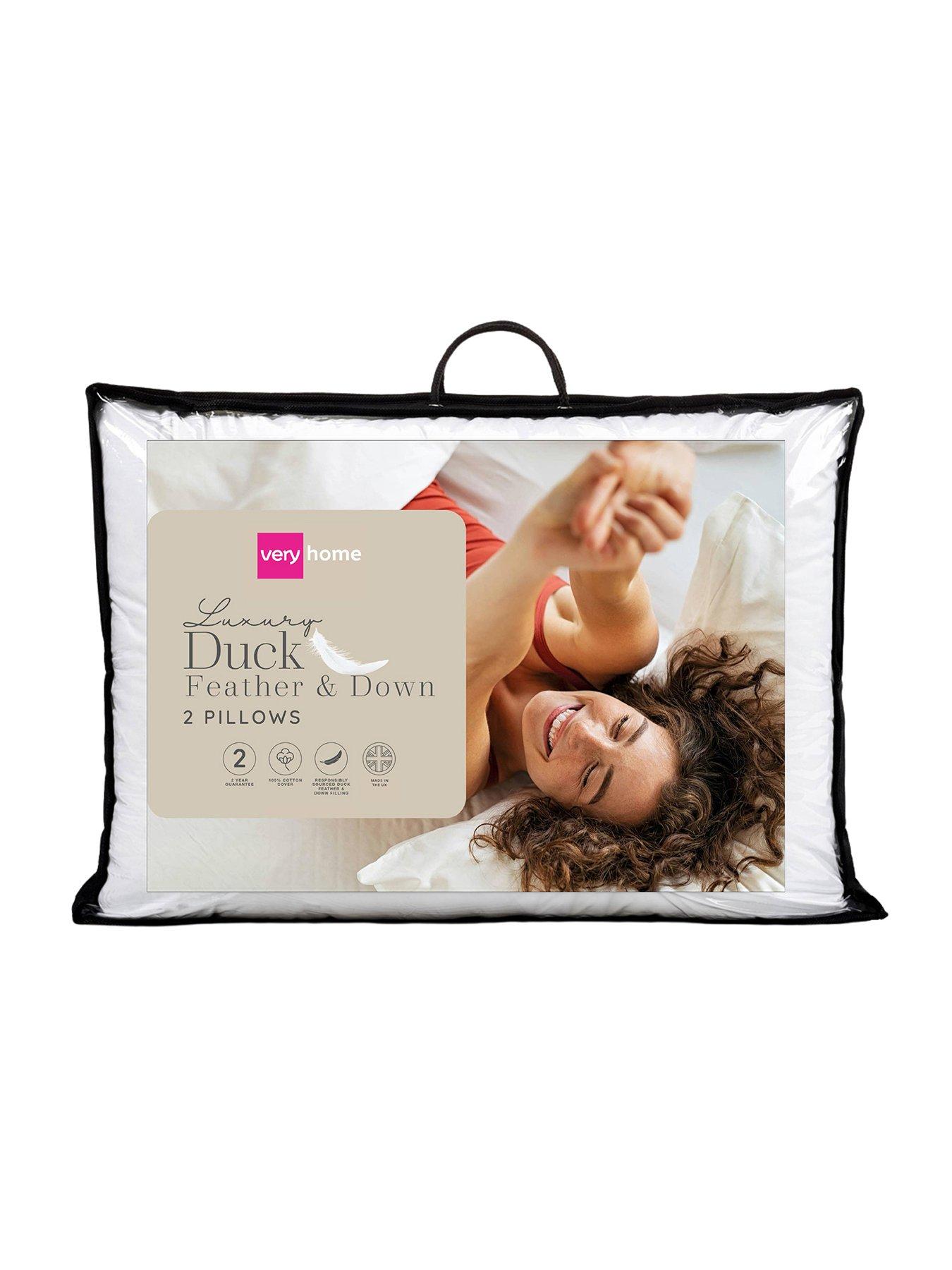 undefined Pair of Anti-Allergy Duck Feather and Down Pillows