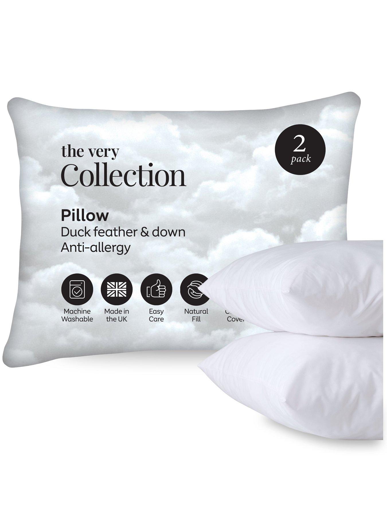 The Very Collection Pair of Anti-Allergy Duck Feather and Down Pillows