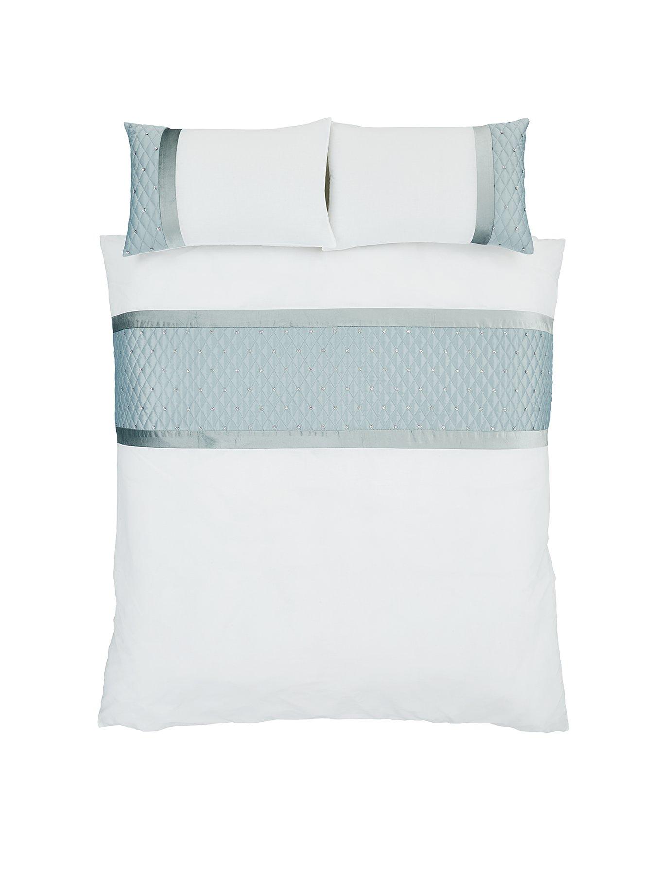stillFront image of catherine-lansfield-sequin-cluster-duvet-cover-set-duck-egg-blue