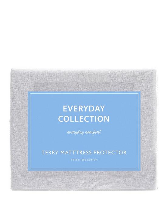 front image of everyday-collection-terry-cotton-waterproof-mattress-protector