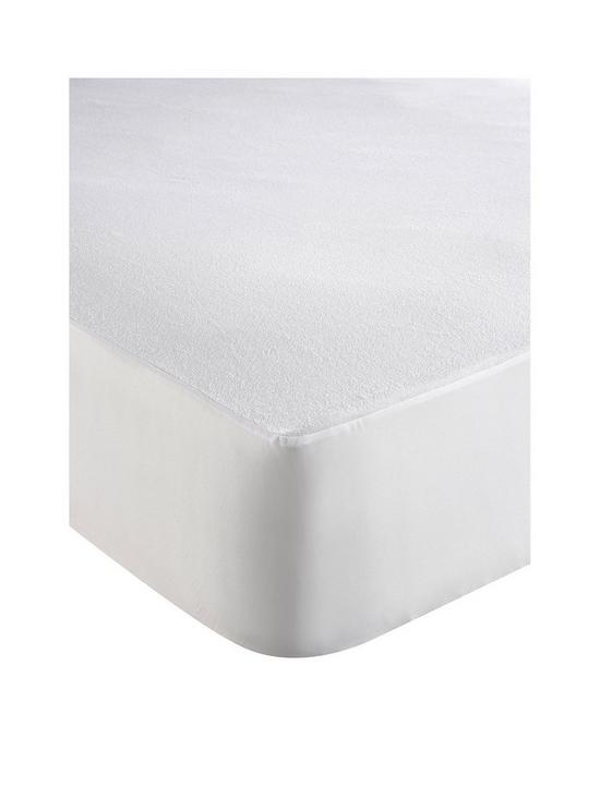stillFront image of everyday-collection-terry-cotton-waterproof-mattress-protector