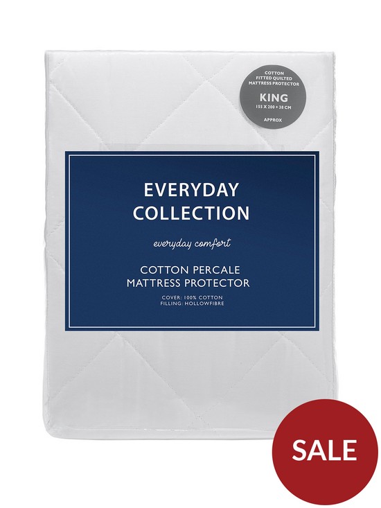 front image of very-home-cotton-percale-quilted-mattress-protector
