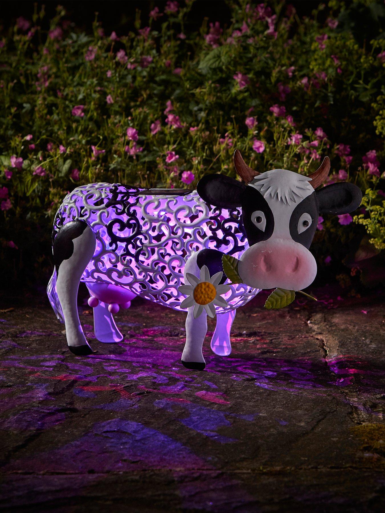  image of smart-solar-solar-silhouette-daisy-cow-garden-ornament