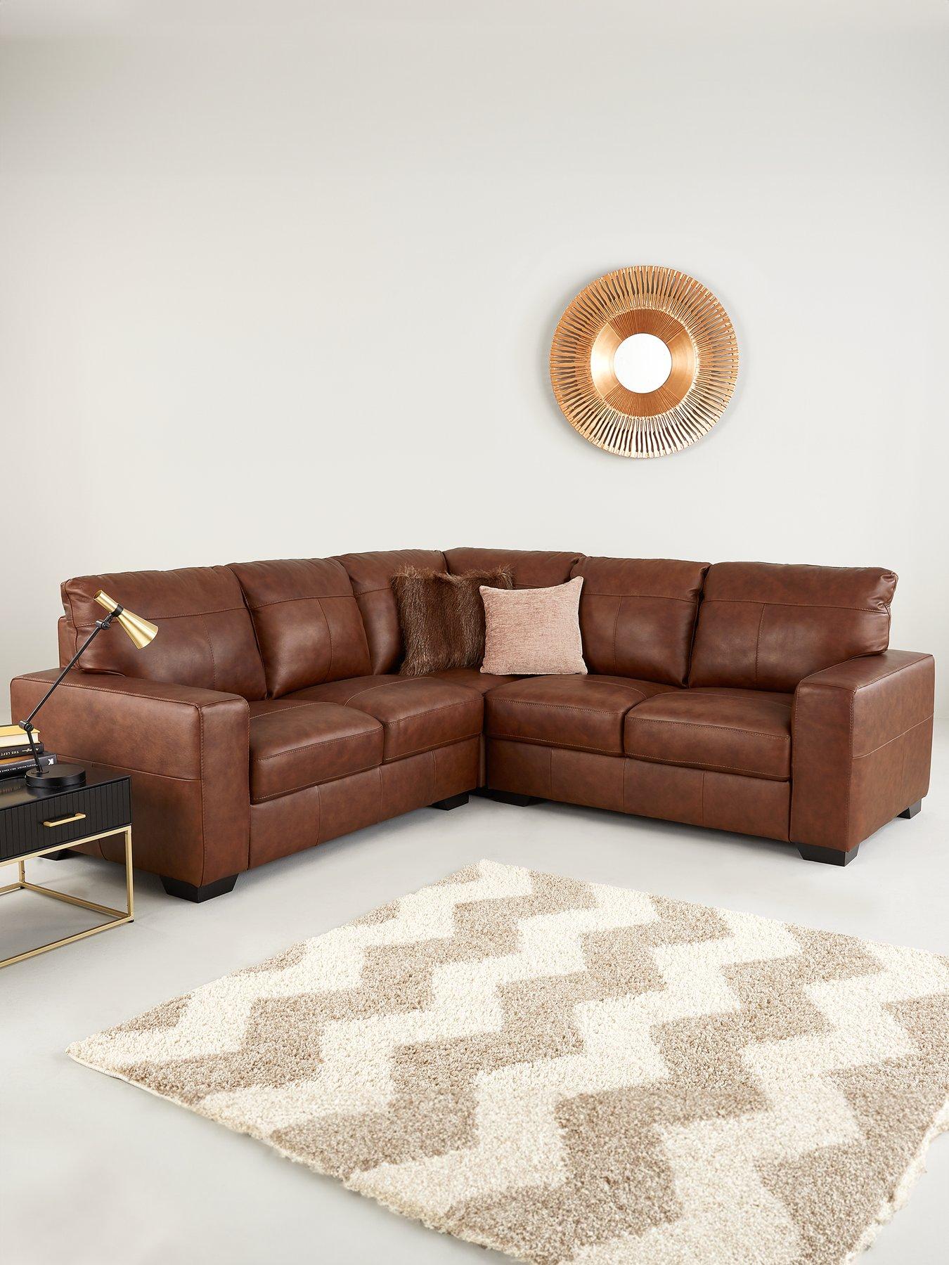 Hampshire Premium Leather Corner Group Sofa