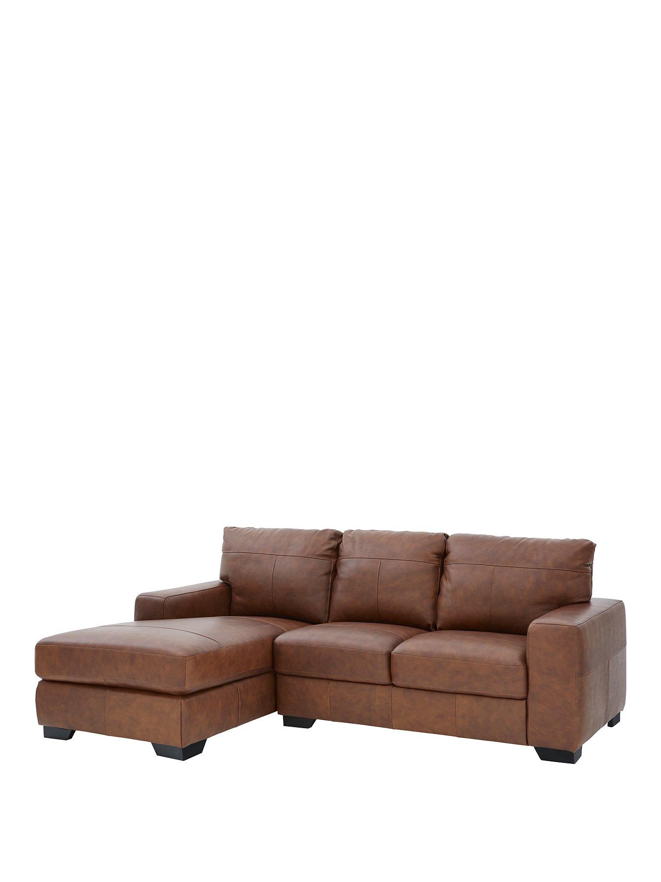  image of very-home-hampshire-3-seater-left-hand-premium-leather-corner-chaise-sofanbsp--fsc-certified