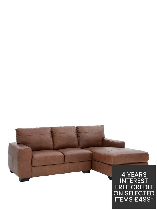 stillFront image of very-home-hampshire-3-seater-right-hand-premium-leather-corner-chaise-sofa