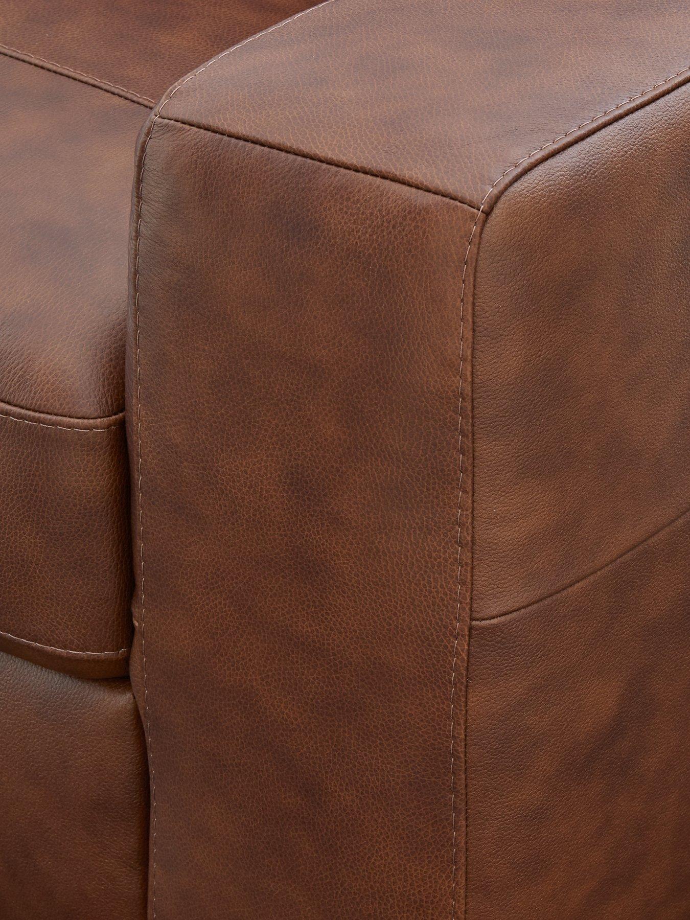  image of very-home-hampshire-3-seater-right-hand-premium-leather-corner-chaise-sofanbsp--fsc-certified