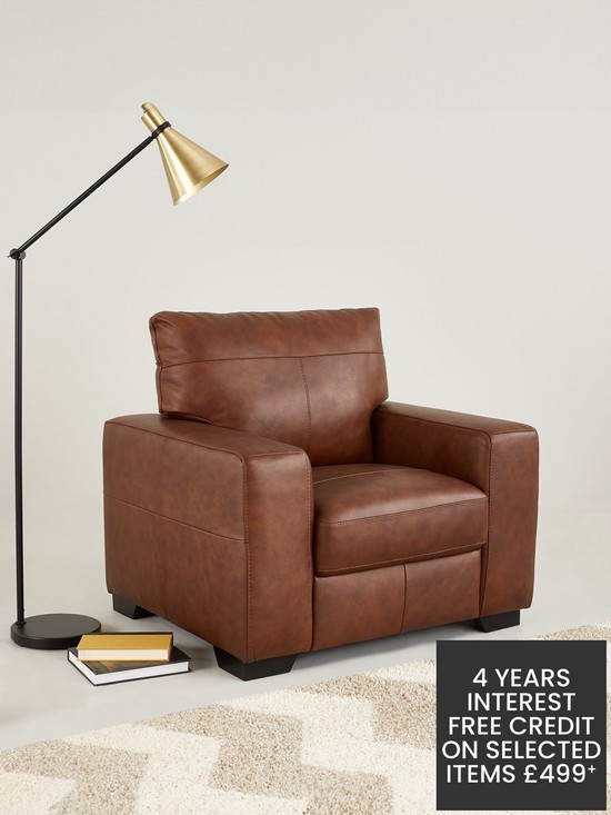 front image of very-home-hampshire-italian-leather-armchair