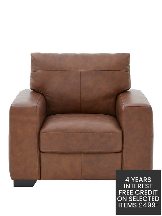 stillFront image of very-home-hampshire-italian-leather-armchair