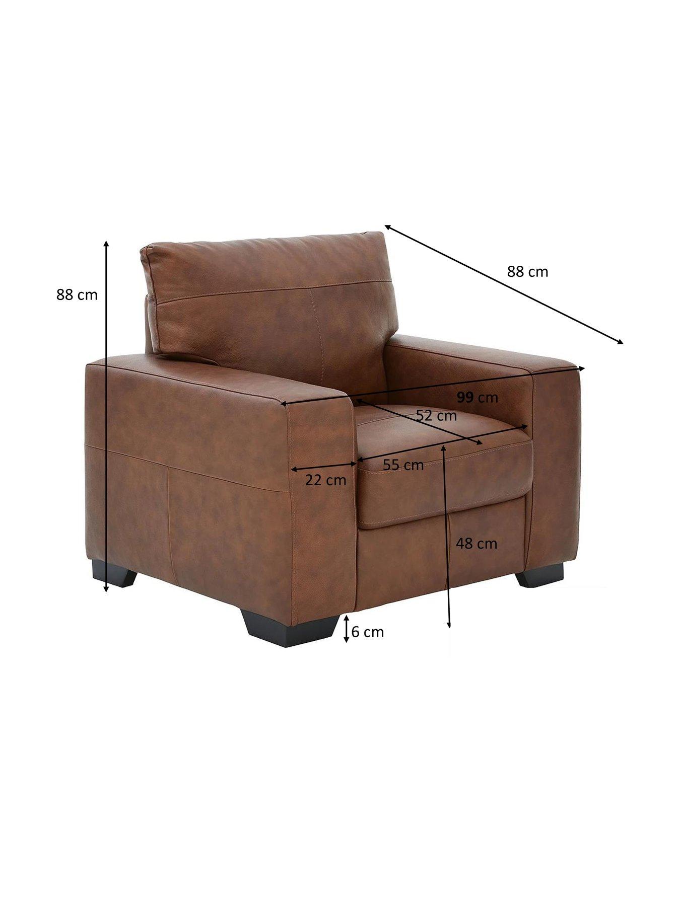 Image 5 of 6 of Very Home Hampshire Italian Leather Armchair&nbsp;- FSC Certified