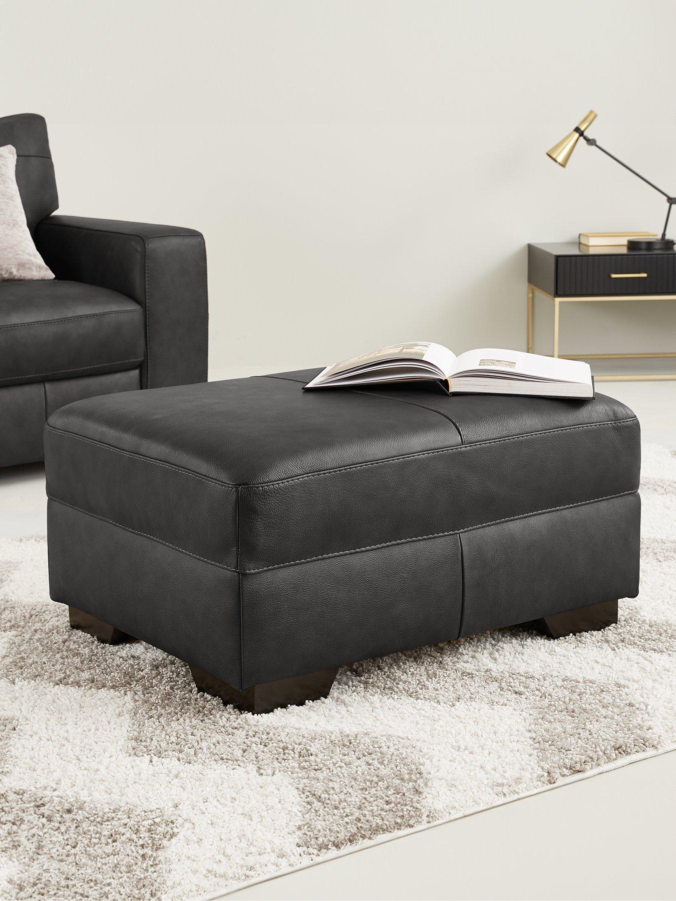 undefined Hampshire Italian Leather Footstool - FSC® Certified