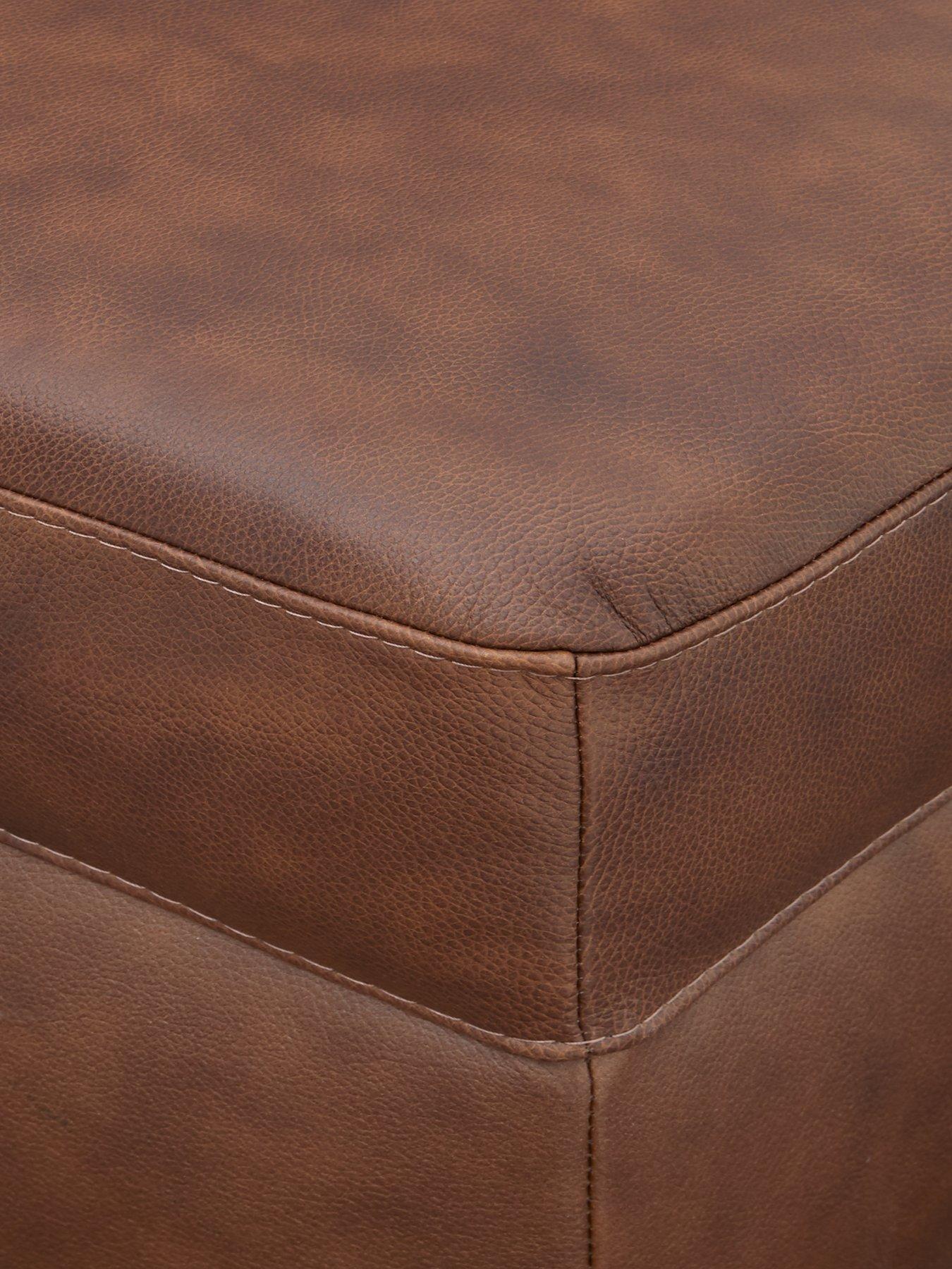 image of very-home-hampshirenbsppremium-leather-footstoolnbsp--fsc-certified