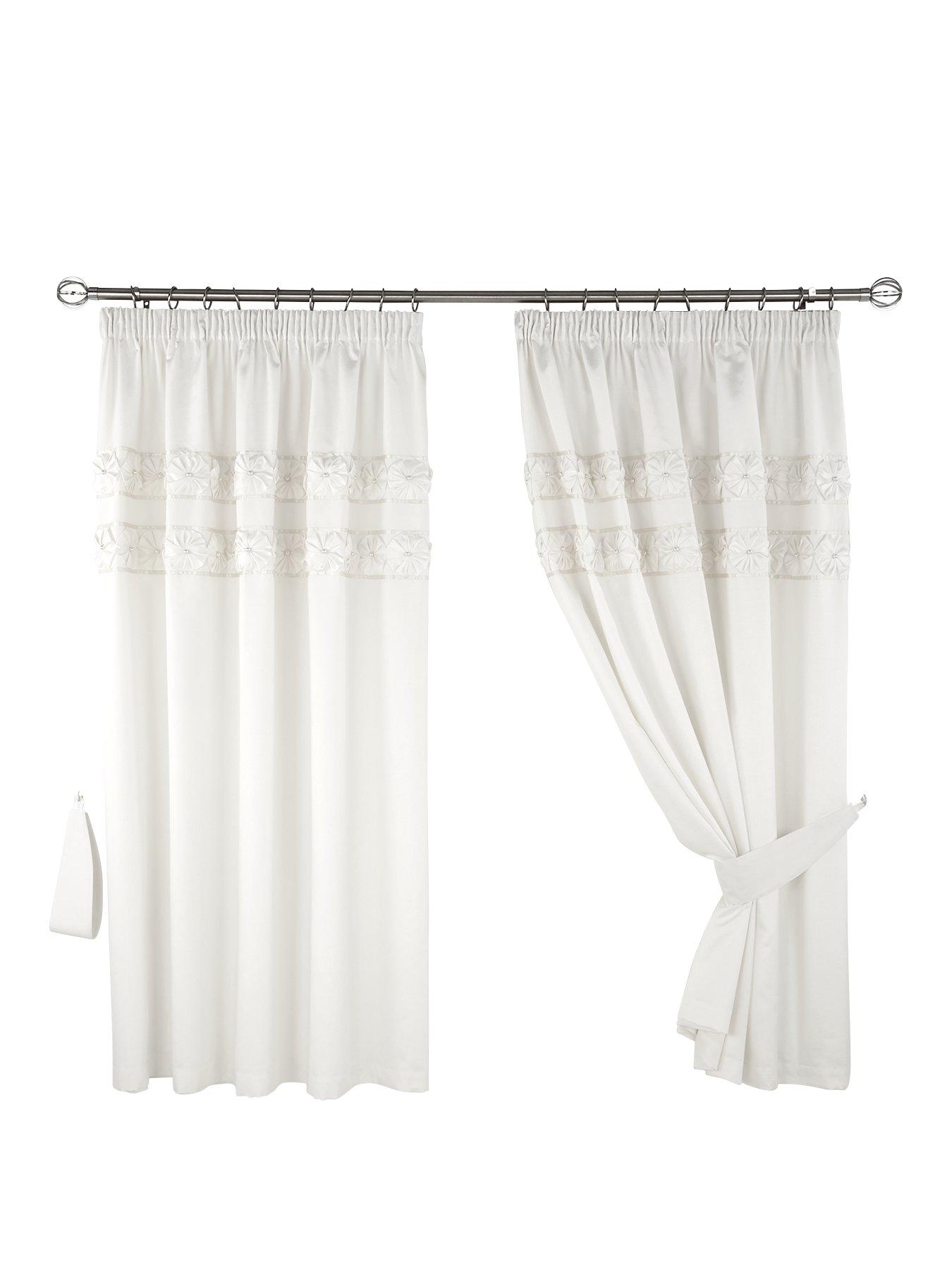 Palermo Pencil Pleat Thermal Curtains Choice Of Colours Cream