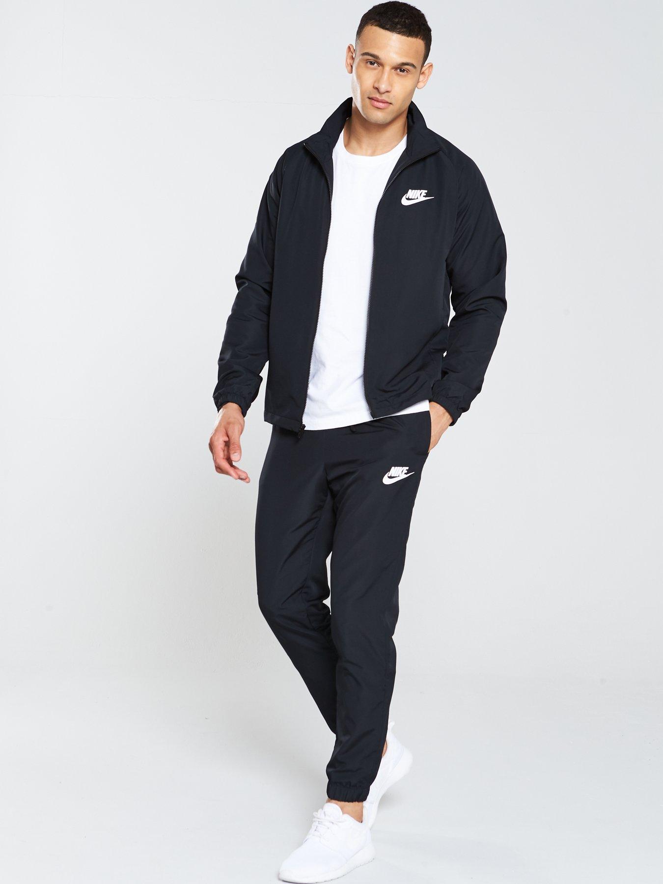 nike mens tracksuit black