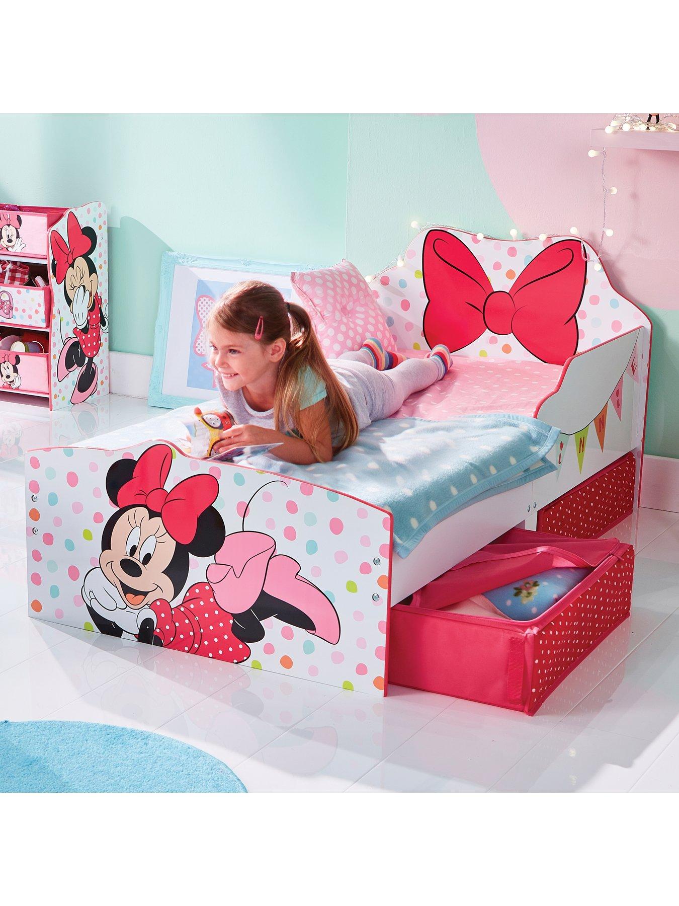 Minnie Mouse Toddler Bed with Underbed Storage Drawers