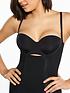  image of spanx-oncore-open-bust-mid-thigh-bodysuit-black
