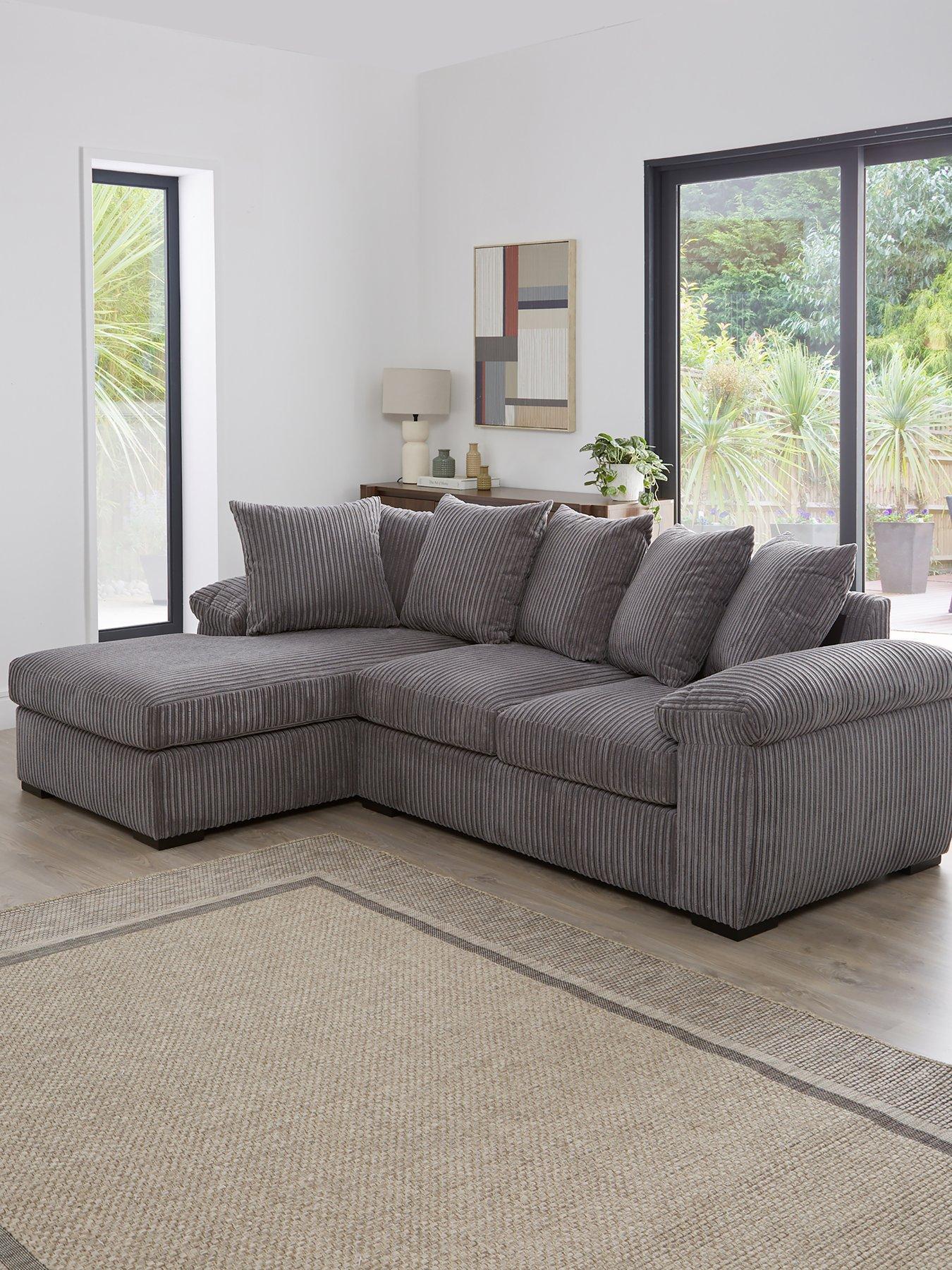 The Very Collection Amalfi Left Hand Scatter Back Fabric 3 Seater Chaise Sofa - FSC® Certified