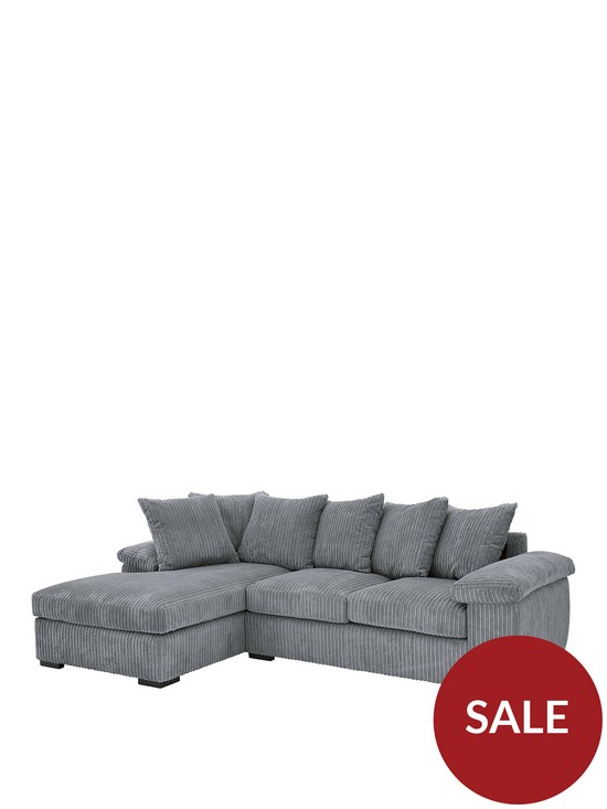 front image of amalfi-3-seater-left-hand-scatter-back-fabric-corner-chaise-sofa