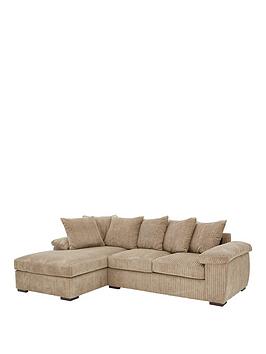 Very  Amalfi 3 Seater Left Hand Scatter Back Fabric Corner Chaise Sofa