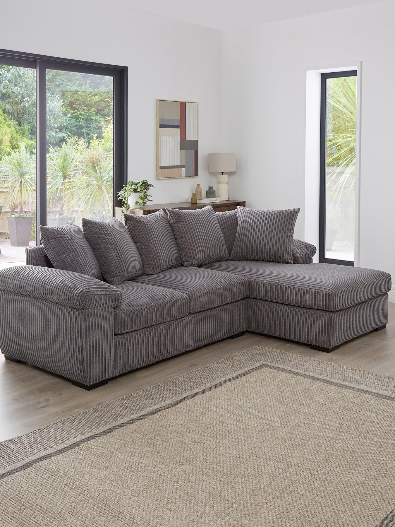 The Very Collection Amalfi 3 Seater Right Hand Scatter Back Fabric Corner Chaise Sofa - FSC® Certified