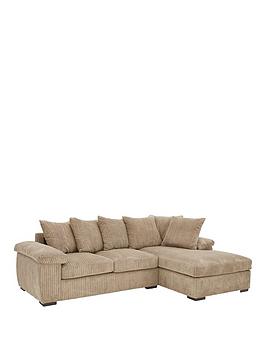 Very  Amalfi 3 Seater Right Hand Scatter Back Fabric Corner Chaise Sofa
