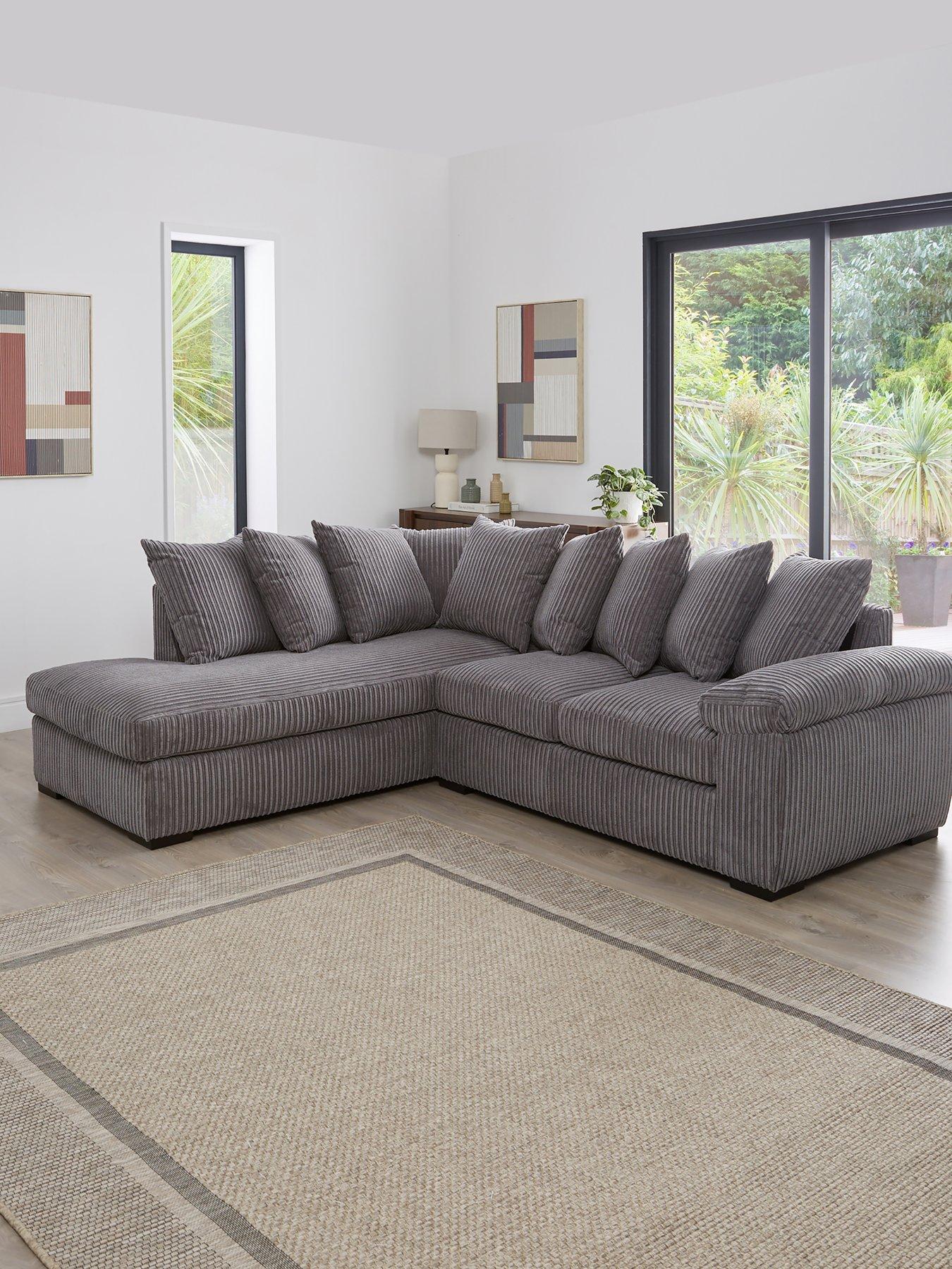 The Very Collection Amalfi Left Hand Scatter Back Fabric Corner Chaise Sofa - FSC® Certified