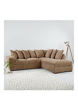 Very  Amalfi Right Hand Scatter Back Fabric Corner Chaise Sofa