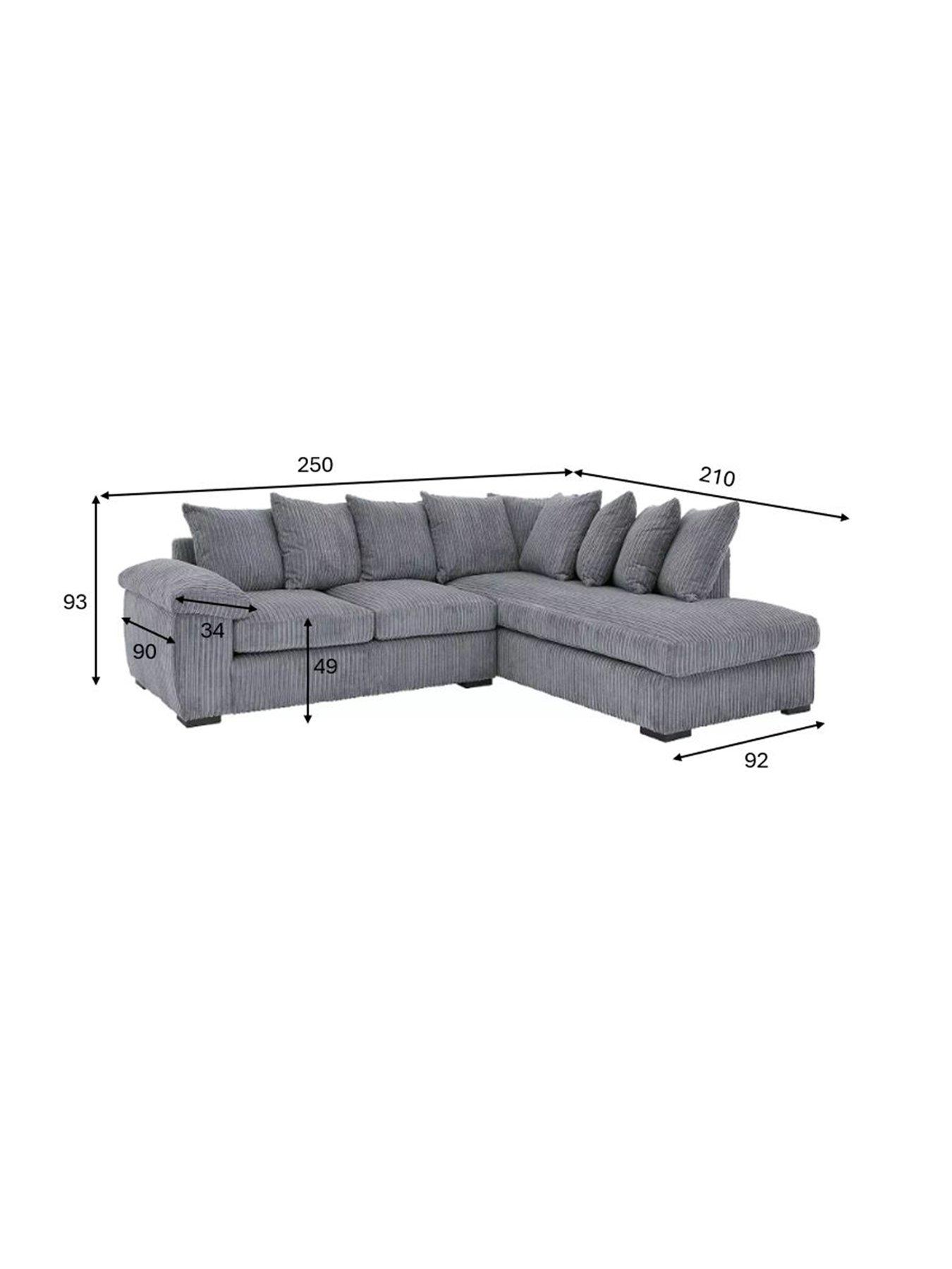 Image 6 of 7 of The Very Collection Amalfi Right Hand Scatter Back Fabric Corner Chaise Sofa&nbsp;- FSC&reg; Certified
