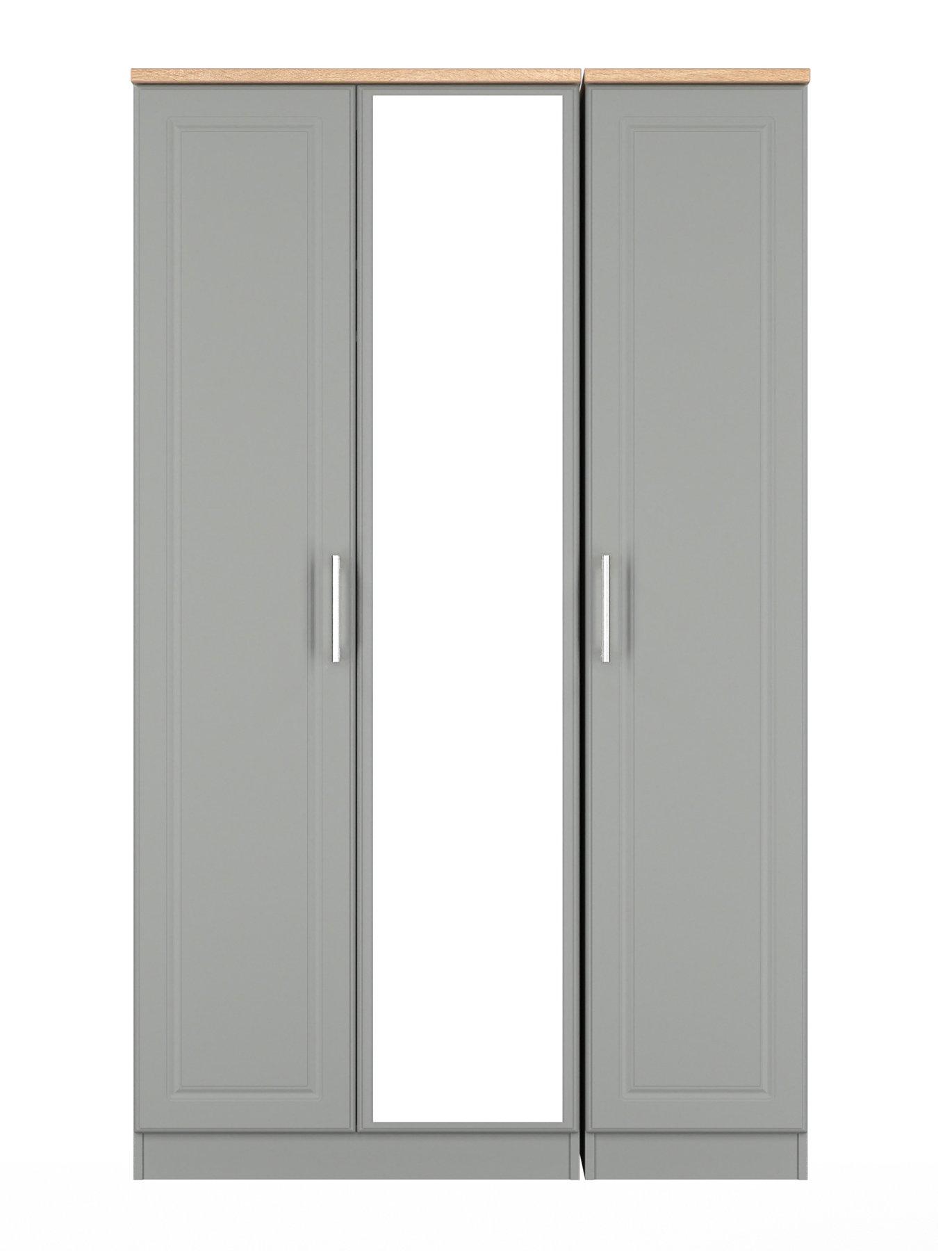 SWIFT Regent Part Assembled 3 Door Mirrored Wardrobe - FSC® Certified