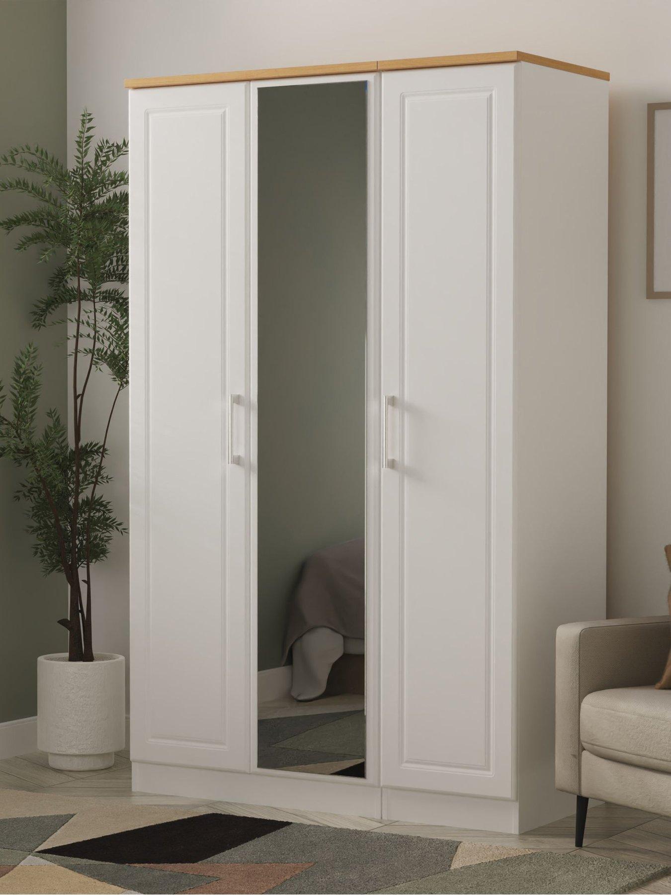 SWIFT Regent Part Assembled 3 Door Mirrored Wardrobe - FSC® Certified