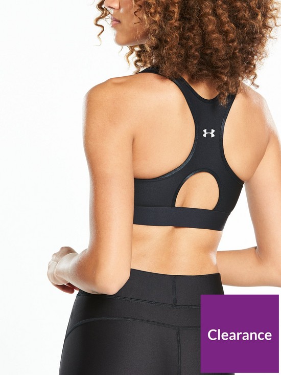 stillFront image of under-armour-armour-mid-keyhole-sports-bra-black