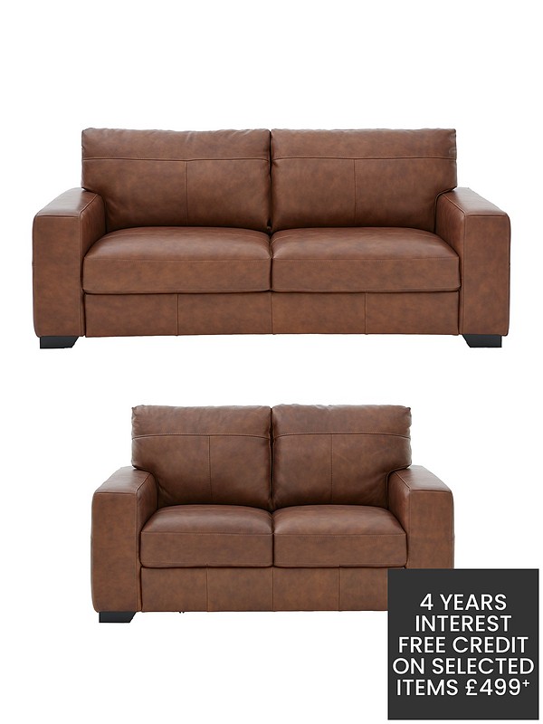 Seater Italian Leather Sofa Set, Vintage Style Tan Leather Sofa Set
