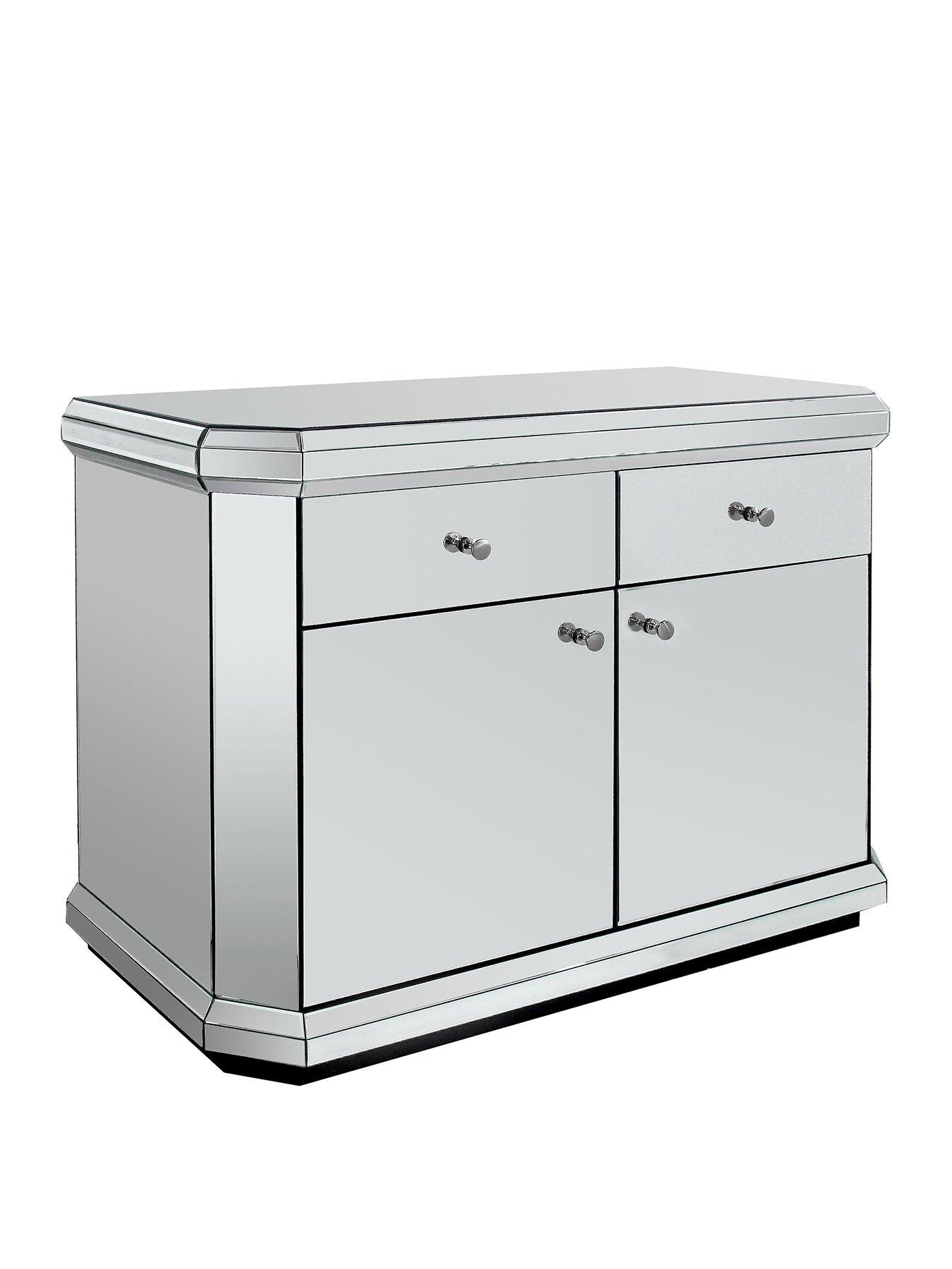  image of very-home-plinth-mirrored-ready-assembled-compact-sideboard-fscreg-certified