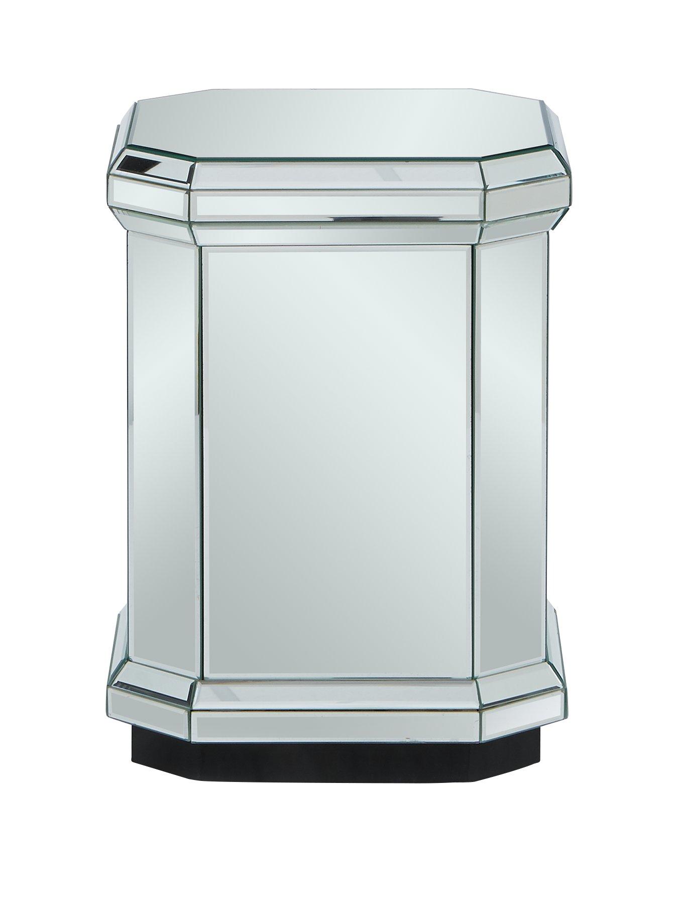  image of very-home-plinth-ready-assembled-mirrorednbsplamp-tablenbsp--fscreg-certified