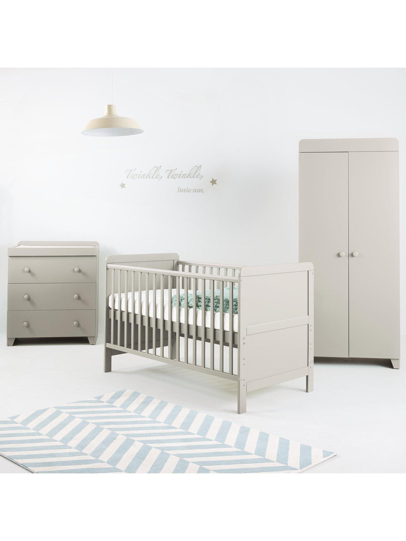 Image 1 of 4 of Little Acorns Cot Bed &ndash; Light Grey