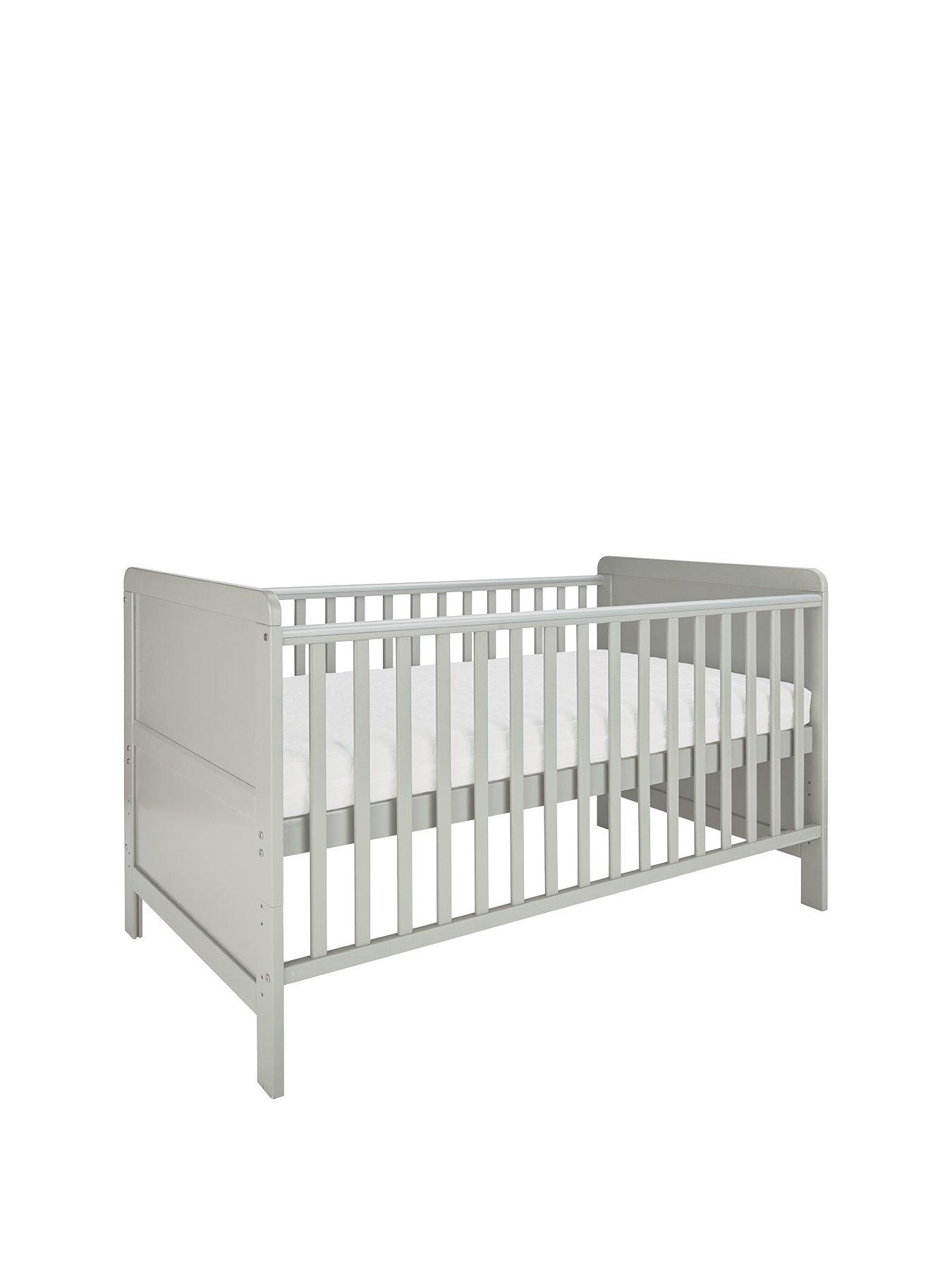 light grey cot bed