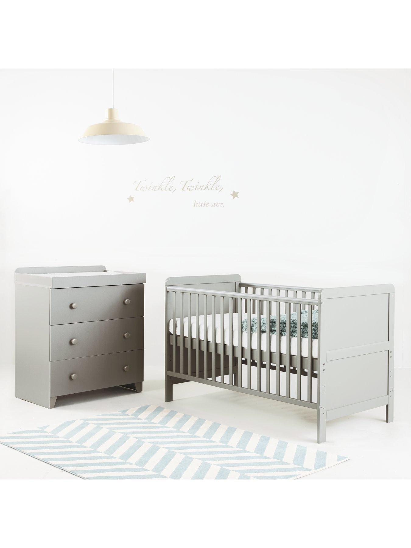 Image 1 of 4 of Little Acorns Changer/Chest of Drawers - Light Grey