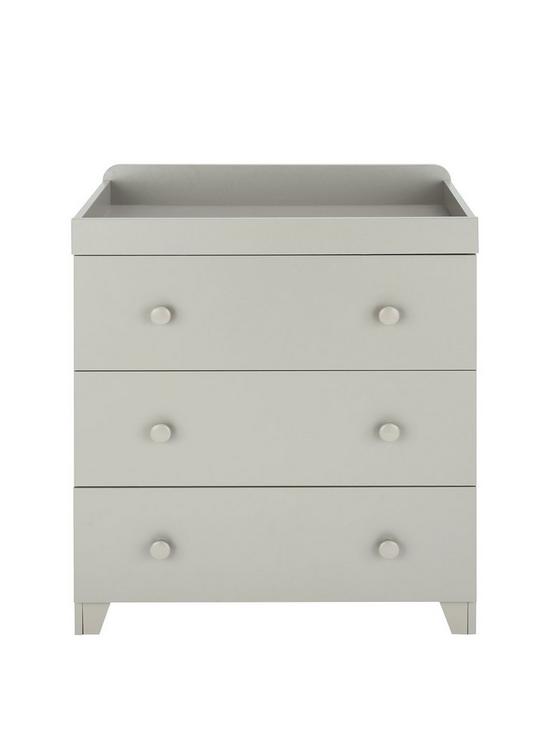 front image of little-acorns-changerchest-of-drawers-light-grey