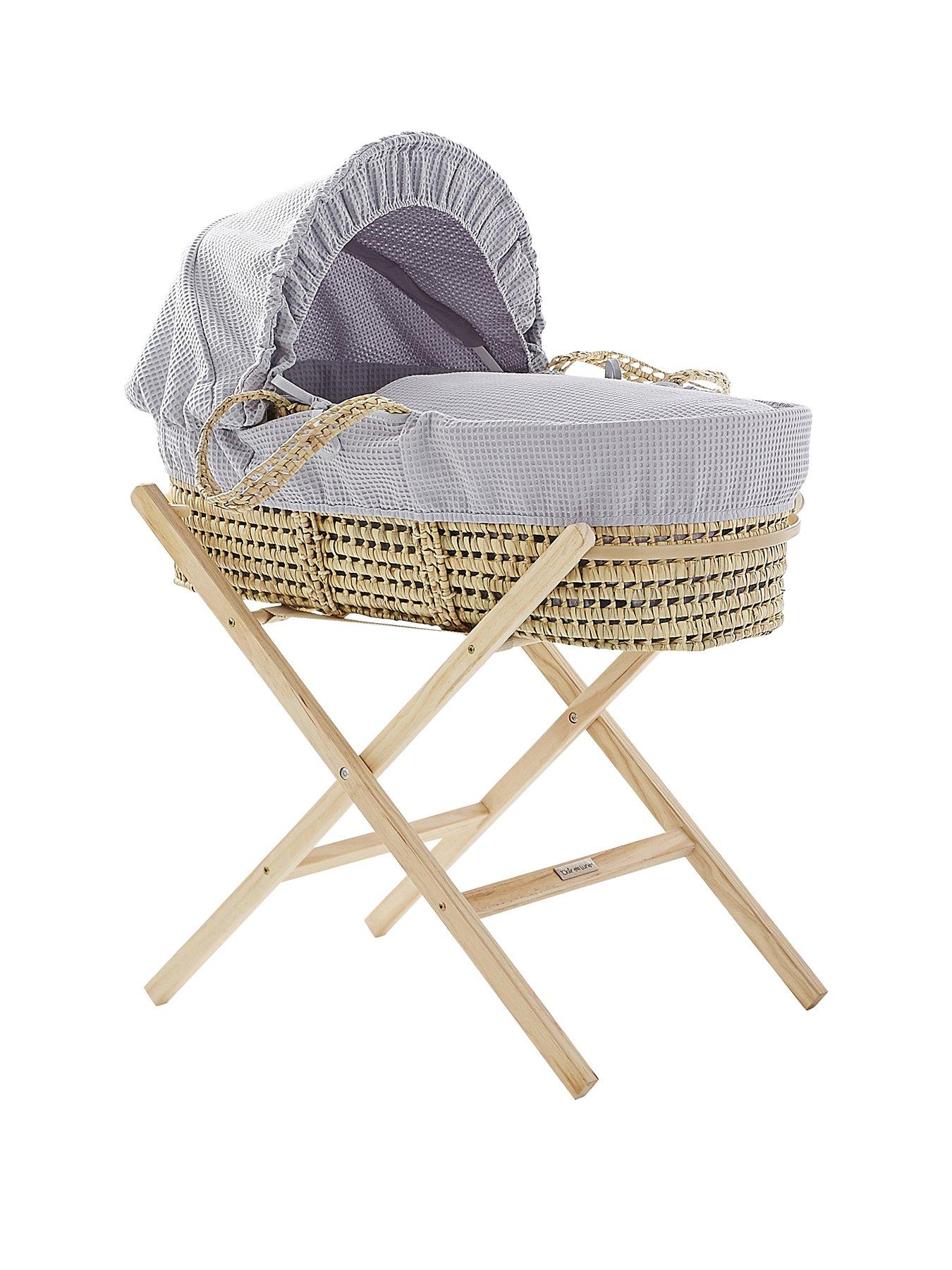 wooden moses basket stand